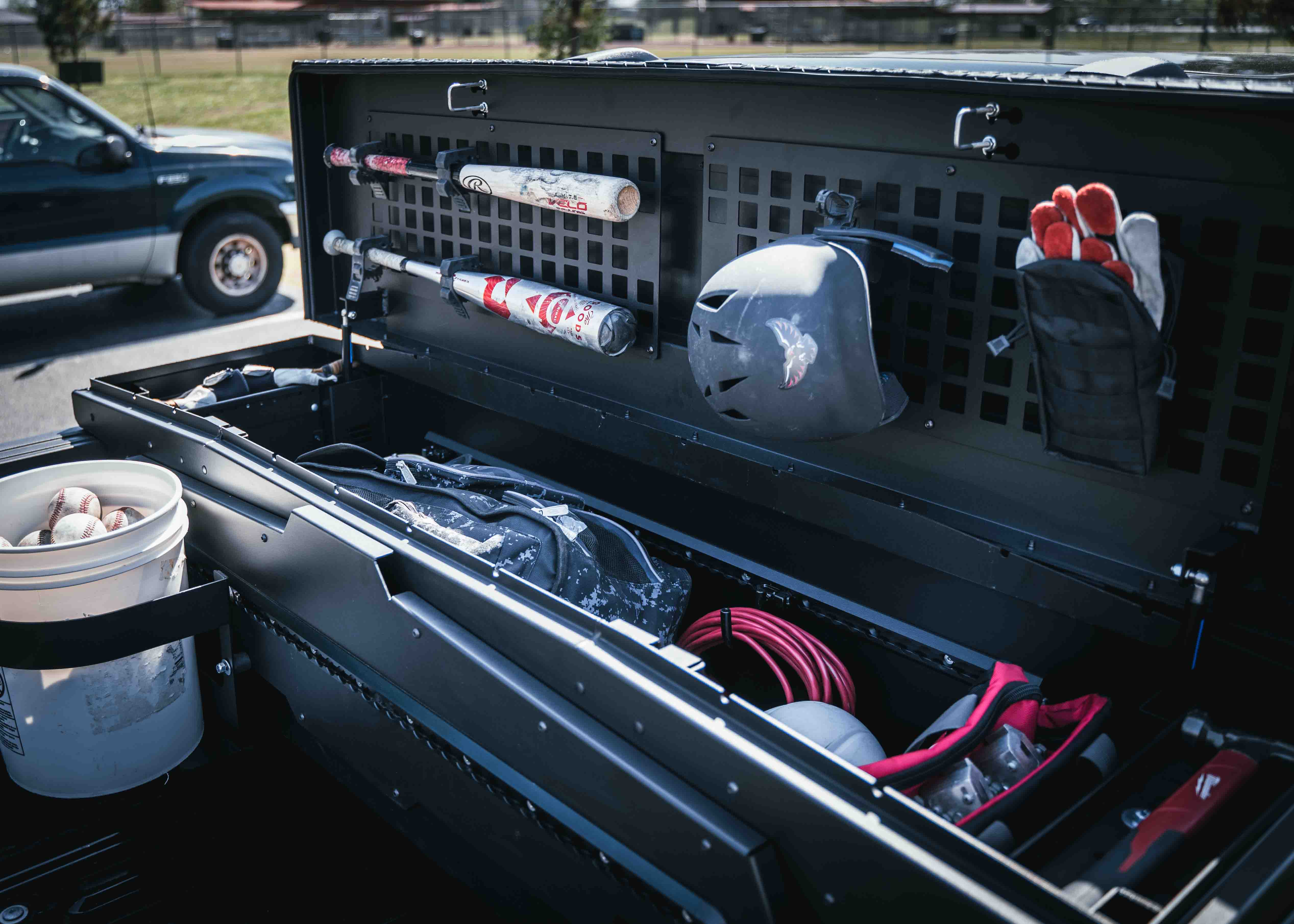 Installing Accessories in a Truck Bed Tool Box for Added Functionality  