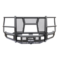 Chandler Truck Accessories 2024+ Chevy 2500 3500 Full Brush Guard Front Bumper with winch mount and front reciever hitch in black 
