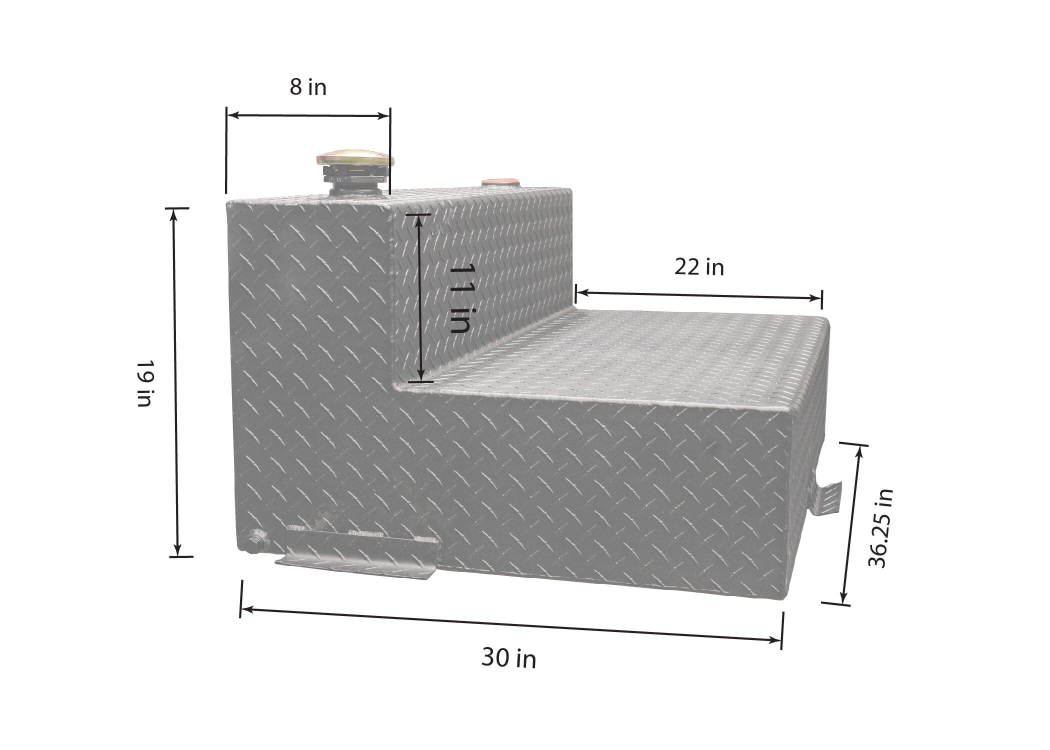 L-Shaped Refueling Tank - 47 Gallon Chandler Truck Accessories 