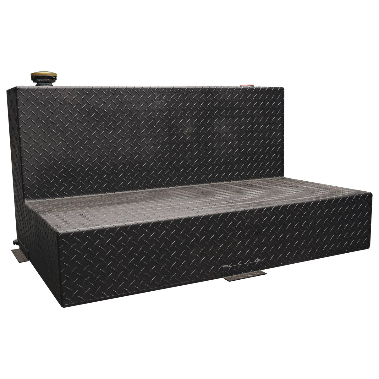 Chandler Truck Accessories L-Shaped Transfer Tank 95 Gallon Truck Bed Fuel Tank in black powder coat