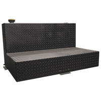 Chandler Truck Accessories L-Shaped Transfer Tank 95 Gallon Truck Bed Fuel Tank in black powder coat
