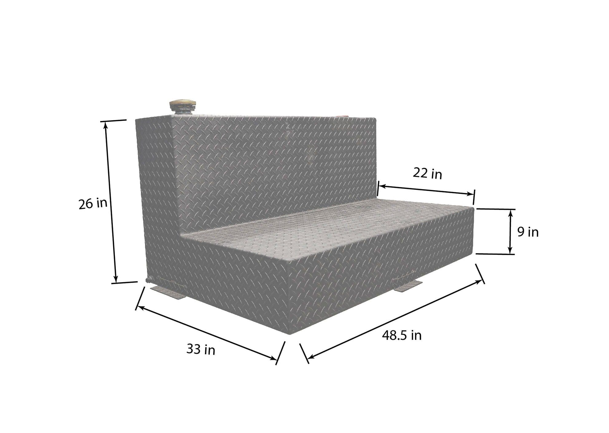 L-Shaped Refueling Tank - 95 Gallon Chandler Truck Accessories 