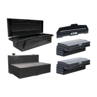 Chandler Truck Accessories 5-Piece ADAPT XL Single Lid Truck Bed Tool Box Storage System in black powder coat with 47 Gallon Fuel Tank
