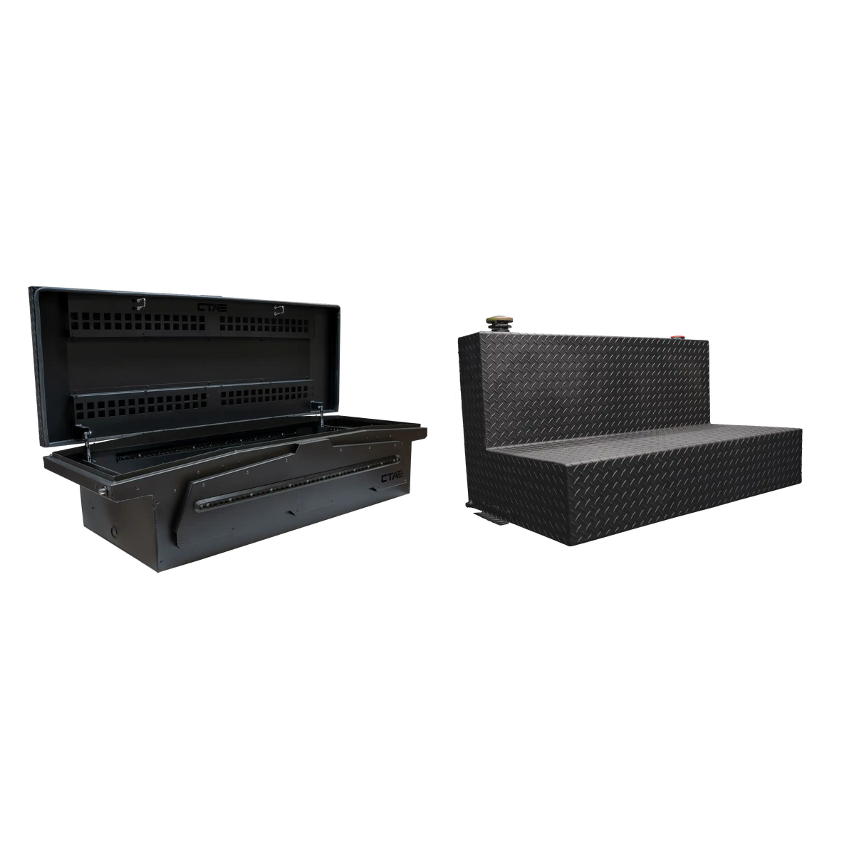Chandler Truck Accessories ADAPT XL Single Lid Truck Tool Box with 80 Gallon Transfer Fuel Tank Bundle
