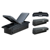 Chandler Truck Accessories 4-Piece ADAPT Gullwing Truck Bed Tool Box Storage System in black powder coat
