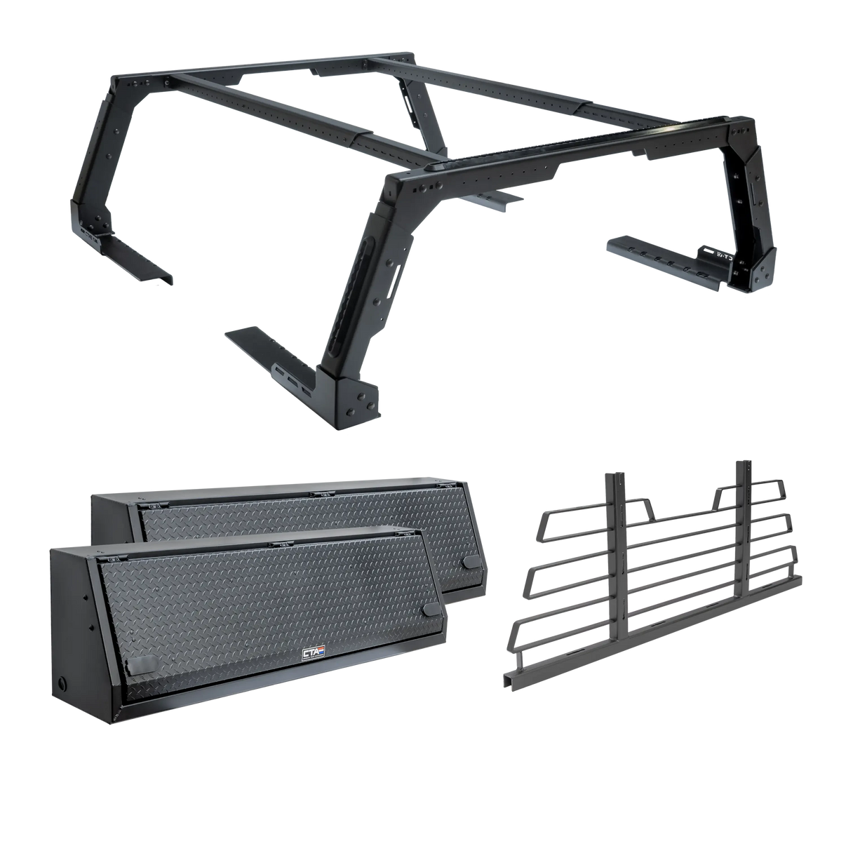 ADAPT Base Ladder Rack + Topside Toolbox - Bundle Chandler Truck Accessories 