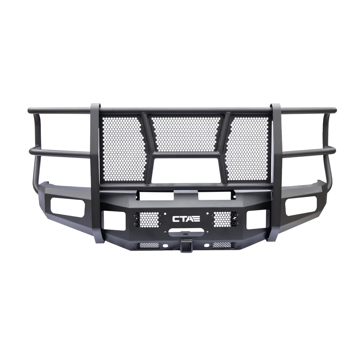 Chandler Truck Accessories 2017-2022 Ford F250 F350 Full Brush Guard Front Bumper with winch mount and front reciever hitch 