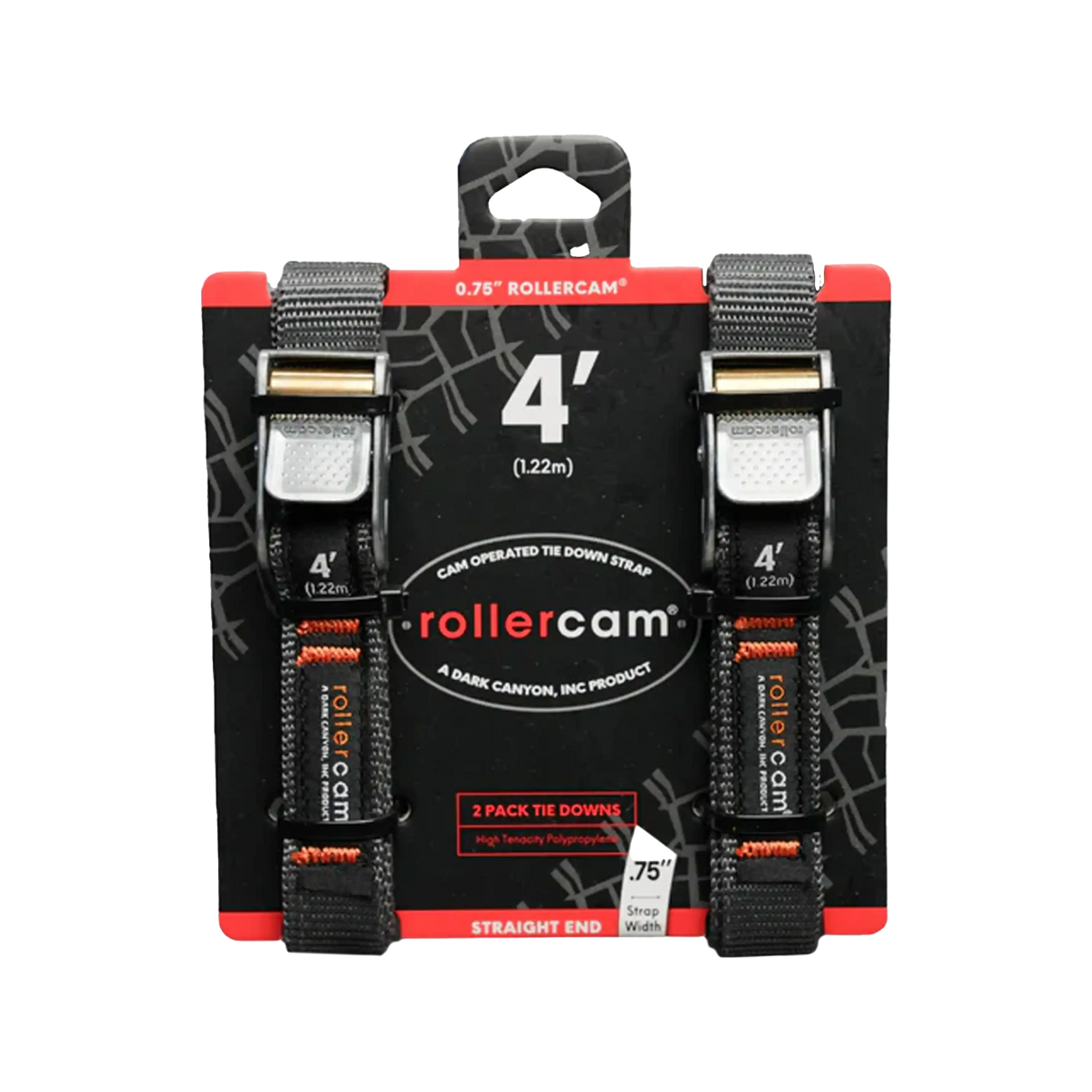 Rollercam - 0.75 inch Straight End Straps (Pack of Two) 3' Storage Rollercam 