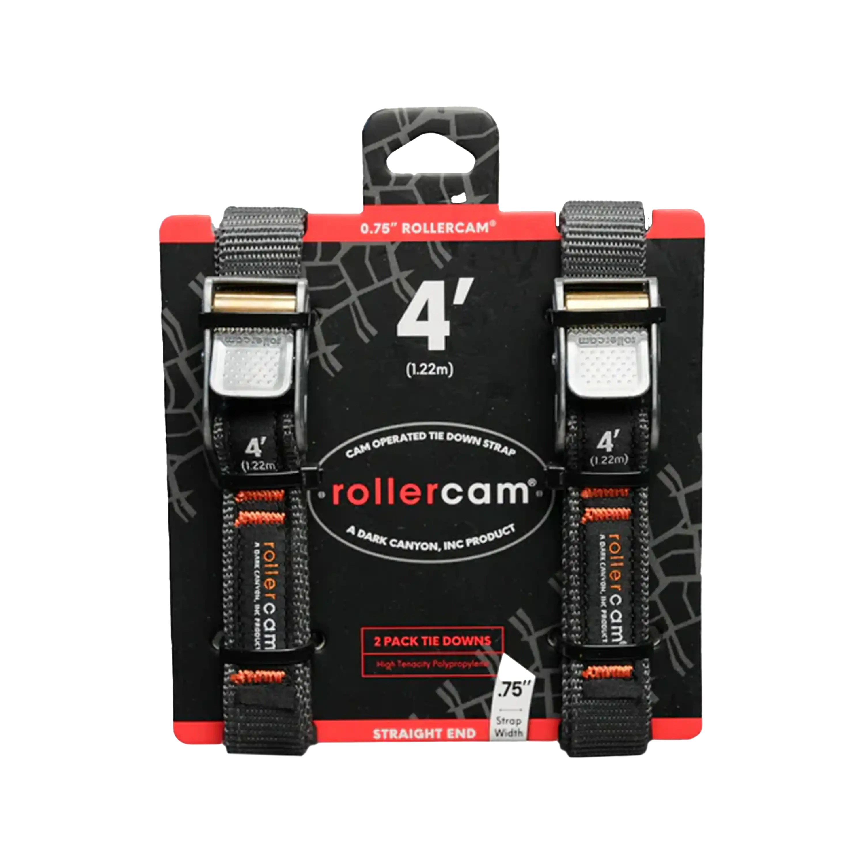Rollercam - 0.75 inch Straight End Straps (Pack of Two) 3' Storage Rollercam 