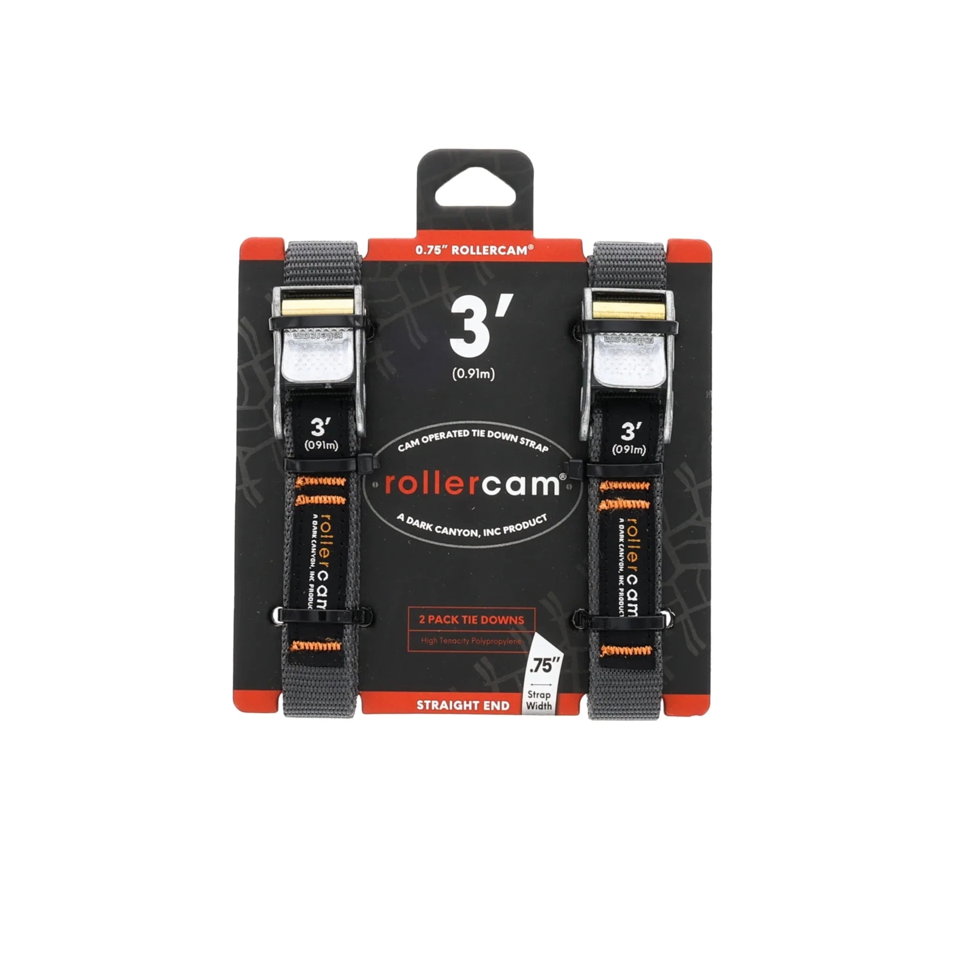 Rollercam - 0.75 inch Straight End Straps (Pack of Two) Chandler Truck Accessories 