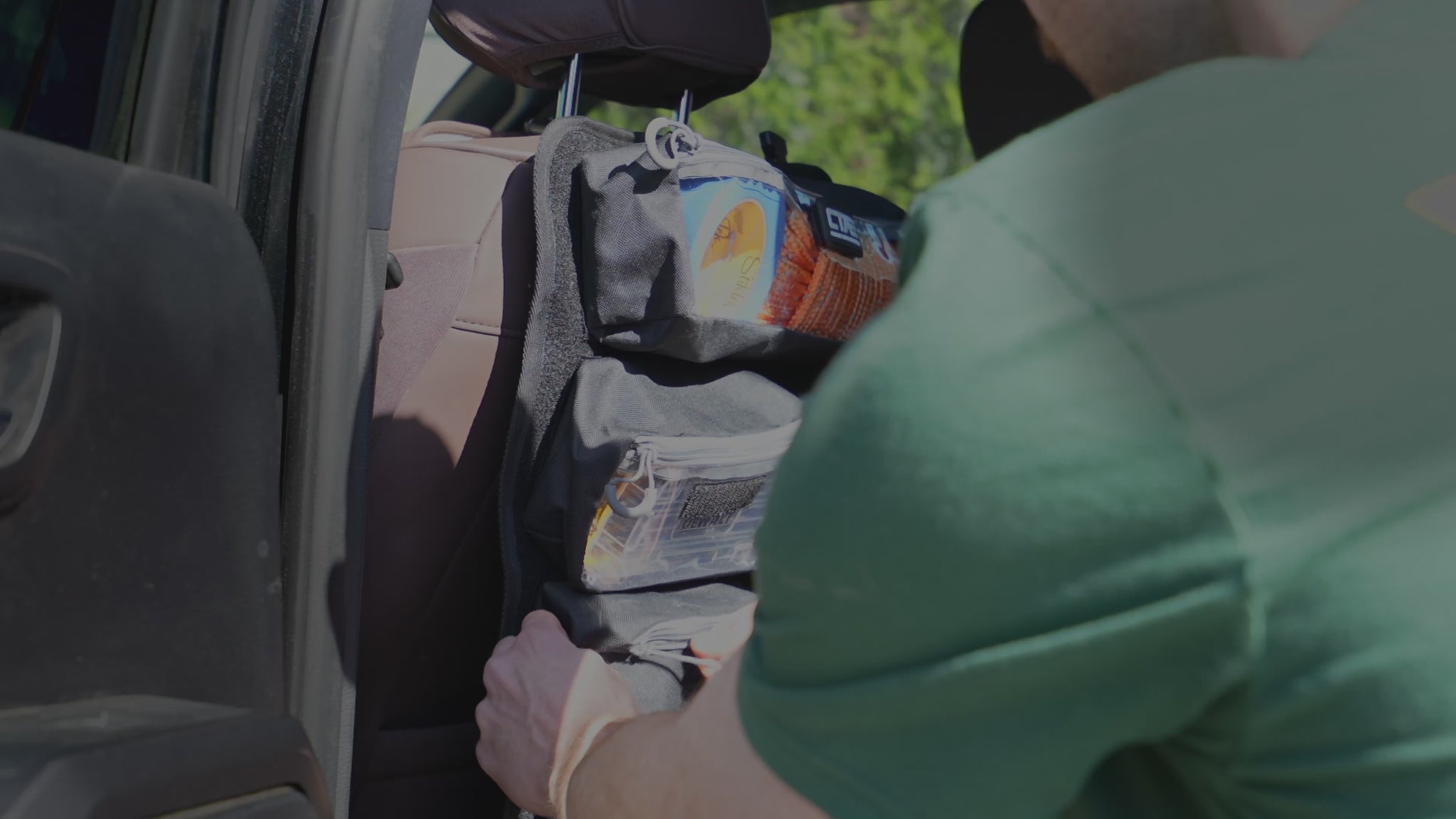 Video Demonstrating the Chandler Truck Accessories ADAPT Seat Back Organizer for Trucks & SUVs