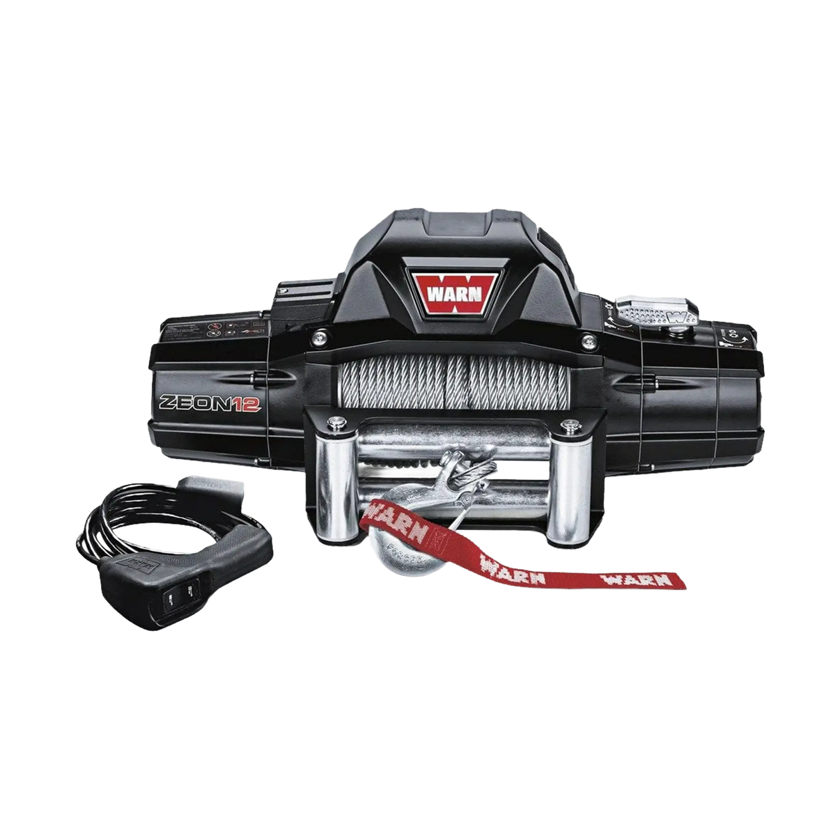 WARN Zeon 12 Winch with wire cable winch rope and roller fairlead for Off Road Winching Vehicle Recovery